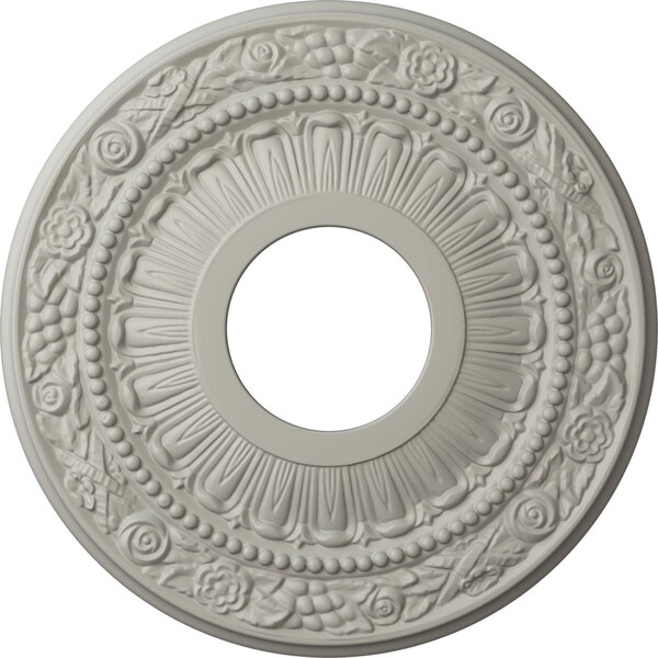 Ekena Millwork Nadia Ceiling Medallion (Fits Canopies up to 4 7/8"), 12 1/8"OD x 3 5/8"ID x 7/8"P, Pot of Cream CM12NAPCF - main